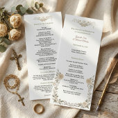 Elegantes Rosenblumen-Katholisches Hochzeitszeremo Programm
