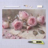 Elegantes Rosendekoupage Seidenpapier (Handwerk)