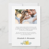 Elegantes Rosengebirge Blumengrün Hochzeitsfest Fo Dankeskarte (Rückseite)