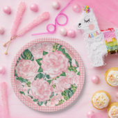 Elegantes Rosengebirge Sommer-Party Pappteller (Party)