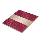 Elegantes Rosengold- u. -burgundersgeometrisches Fliese (Seite)