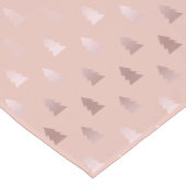 Elegantes Rosengold und rosa Weihnachtsbaummuster Kurzer Tischläufer (Ecke)
