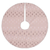 Elegantes Rosengold und rosa Weihnachtsbaummuster Polyester Weihnachtsbaumdecke (Vorderseite)