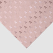 Elegantes Rosengold und rosa Weihnachtsbaummuster Seidenpapier (Ausschnitt)