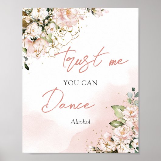 Elegantes Rosengold vertrauen Sie mir können tanze Poster (Vorne)