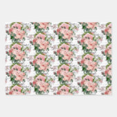 Elegantes Rosenholz Geschenkpapier Set (Vorderseite 3)