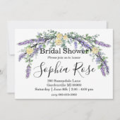 Elegantes Rosenlavender-Brautparty Einladung (Vorderseite)
