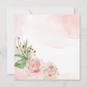 Elegantes Rosenrosen-Brautparty Einladung (Rückseite)