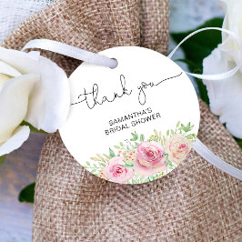 Elegantes Rosenrot Brautparty vielen Dank Geschenkanhänger