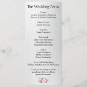 Elegantes Rosenspiel auf Silberhochzeit Programm (Rückseite)