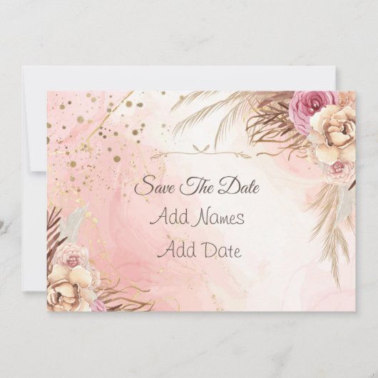 Elegantes Roses Spring Blossom Save the Date (Vorderseite)