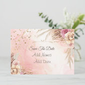 Elegantes Roses Spring Blossom Save the Date (Stehend Vorderseite)