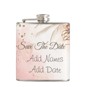 Elegantes Roses Spring Blossom Save the Date Flachmann