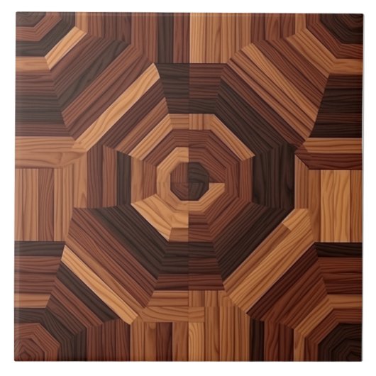 Elegantes Rosewood Seamless Pattern Keramik Tile Fliese (Vorderseite)