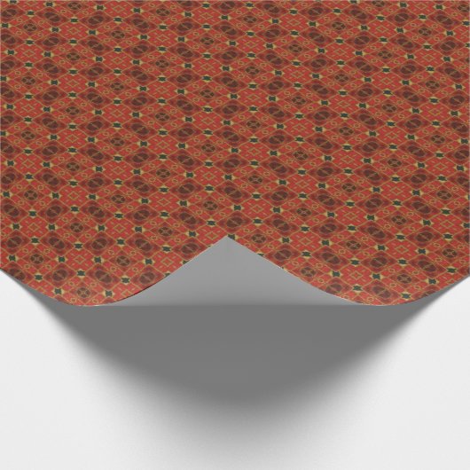 Elegantes Rost-Muster Geschenkpapier (Ecke)