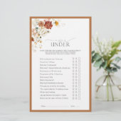 Elegantes Rost Orange Brautparty Game (Stehend Vorderseite)