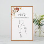 Elegantes Rost Orange Brautparty Game (Stehend Vorderseite)