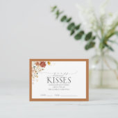 Elegantes Rost Orange Brautparty Game Encl Begleitkarte (Stehend Vorderseite)