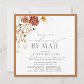 Elegantes Rost Orange Brautparty Mail Einladung (Vorderseite)