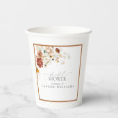 Elegantes Rost Orange Brautparty Pappbecher (Vorderseite)