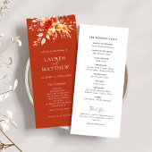 Elegantes Rost Orange Hochzeit im Herbst Programm