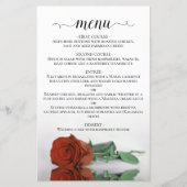 Elegantes Rost Orange Rose Budget Hochzeitmenü (Vorderseite)