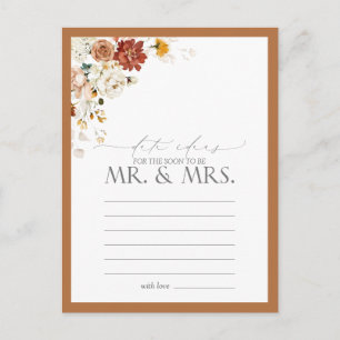 Elegantes Rost Orange Wasserfarben Postkarte