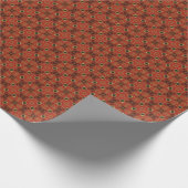 Elegantes Rostmuster Geschenkpapier (Ecke)
