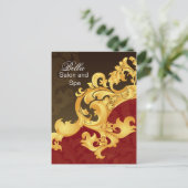 elegantes Rot-blüh-Business Dankeschön Karten (Stehend Vorderseite)