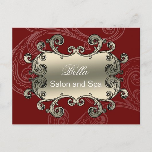 elegantes Rot-blüh-Business Dankeschön Karten (Vorderseite)