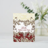 elegantes Rot-blüh-Business Dankeschön Karten (Stehend Vorderseite)