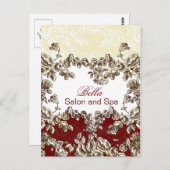 elegantes Rot-blüh-Business Dankeschön Karten (Vorne/Hinten)