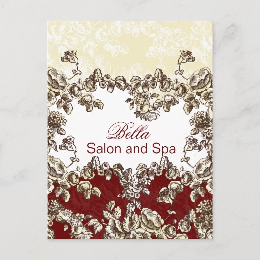 elegantes Rot-blüh-Business Dankeschön Karten (Vorderseite)