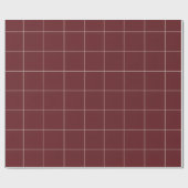 Elegantes Rot-Creme-Gitter Geschenkpapier (Flach)