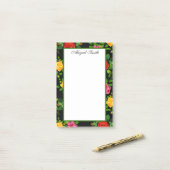 Elegantes Rot-Gelb-Rosa und Lila Rose Blume Post-it Klebezettel (Auf Schreibtisch)