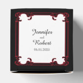 Elegantes Rot-Gotische Rahmen-Gastgeschenk Hochzei Geschenkschachtel (Oben)