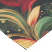 Elegantes Rot-, Grün- und Gold-Abstrakt Paisley-Bl Tischdecke (Schrägansicht)