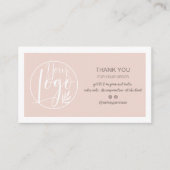 Elegantes, rot-minimalistisches Logo Qr Bestellung Visitenkarte (Vorderseite)