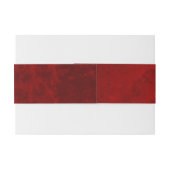Elegantes Rot mit Kratzern Hochzeit Einladungsbanderole (Rückseitenbeispiel)