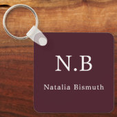 Elegantes Rot personalisiert Schlüsselanhänger (Vorderseite)