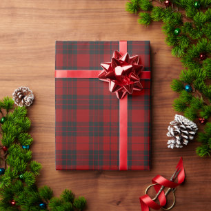 Elegantes Rot-Schwarz-Karo-Tartan-Muster Weihnacht Geschenkpapier