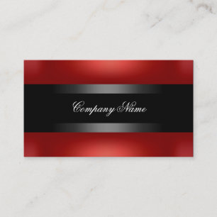 Elegantes Rot-Schwarz Unzerstörbar Visitenkarte