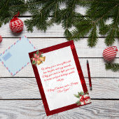 Elegantes Rot & Silber Weihnachten Gruß