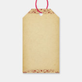 Elegantes Rot und Gold Festival Kariert Geschenkanhänger (Rückseite)