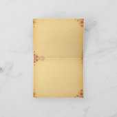 Elegantes Rot und Gold Festival Kariert Karte (Innenseite)