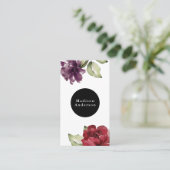 Elegantes Rot und Pflaumengeflecht Visitenkarte (Stehend Vorderseite)