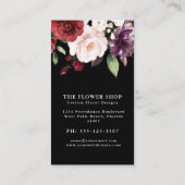 Elegantes Rot und Pflaumengeflecht Visitenkarte (Rückseite)