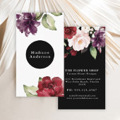 Elegantes Rot und Pflaumengeflecht Visitenkarte