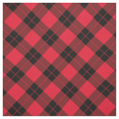 Elegantes Rot und Schwarz Kariert | Stoff (Muster)