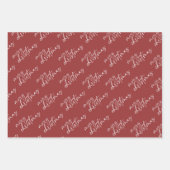 Elegantes Rot und Weiß Weihnachten Geschenkpapier Set (Vorderseite)